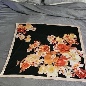Vince Camuto Silk Scarf with Floral Design